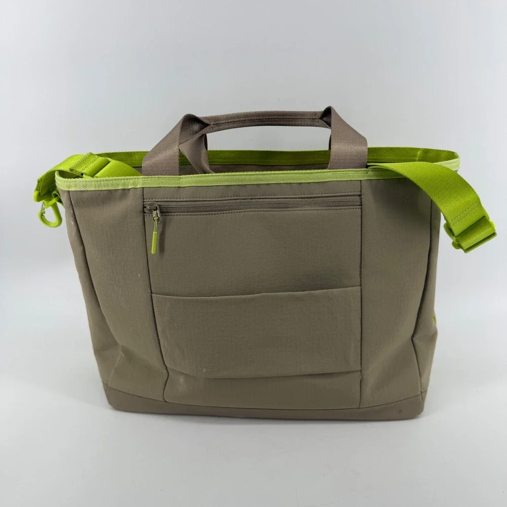 Lululemon New Parent Tote Bag 20L Nomad Faded Zap Tan Lime Green Ripstop Utility